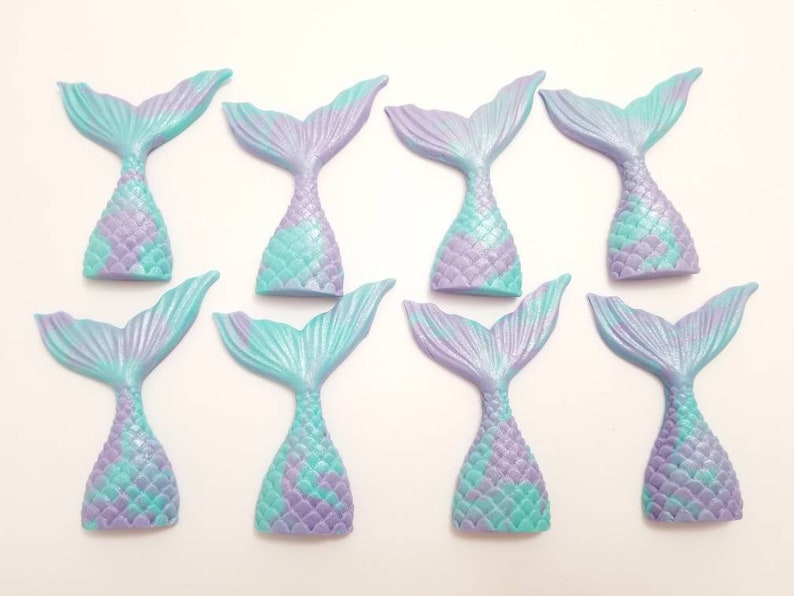 A Set of Mermaid Tails Toppers 12pcs image 4