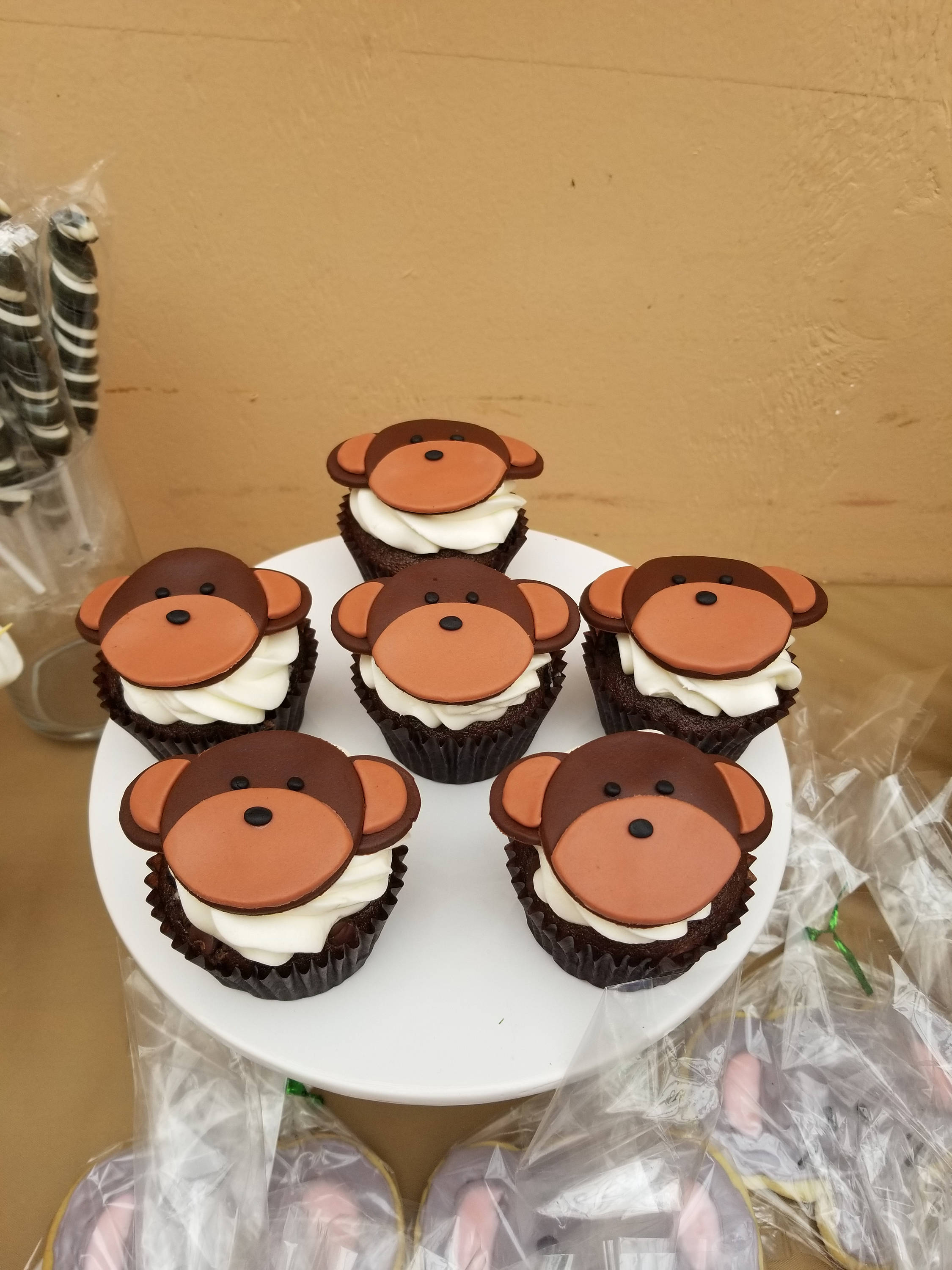 Fondant Monkey Cupcake Toppers | Etsy