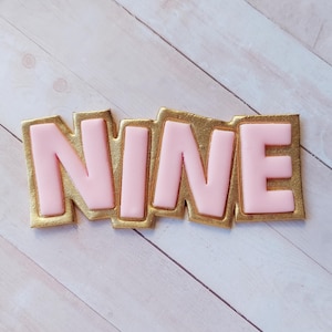 2D Fondant Word Number Cake Decorationsd