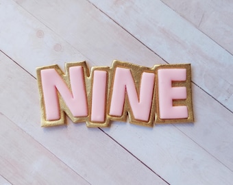 2D Fondant Word Number Cake Decorationsd