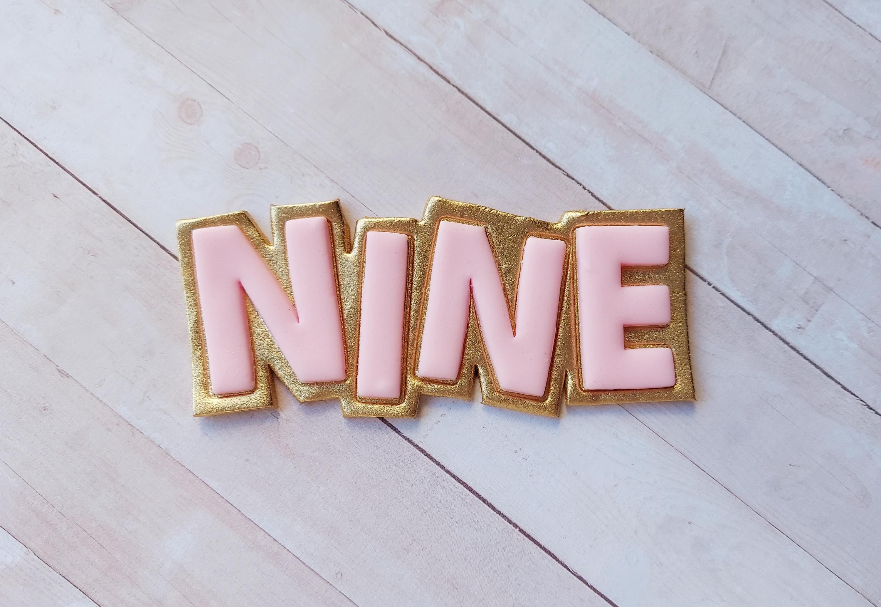 2D Fondant Word Number Cake Decorationsd