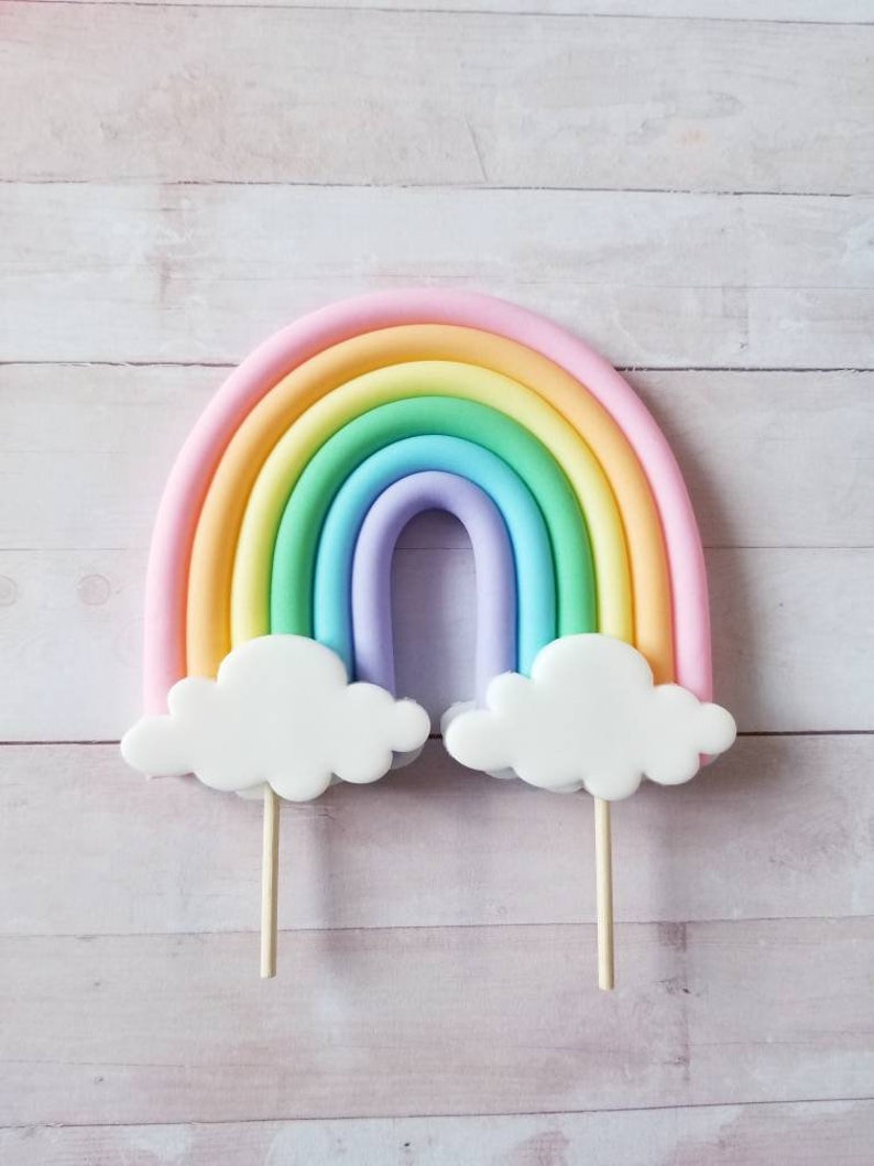 Small Rainbow Cake Topper image 2