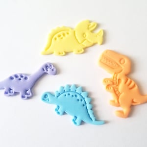 Fondant Dinosaur Cupcake Toppers