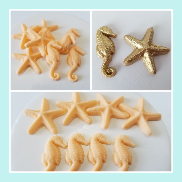 Loose Mini Starfish & Seahorse (16pcs)