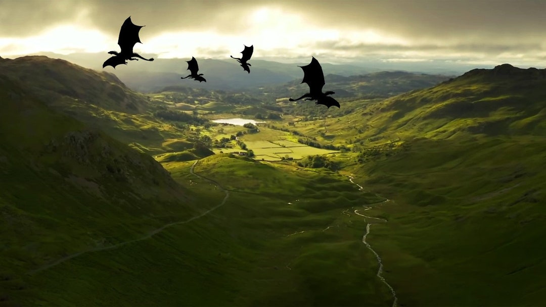 Soaring Dragons Fantasy Zoom Background Fantasy DND Gamercore Etsy