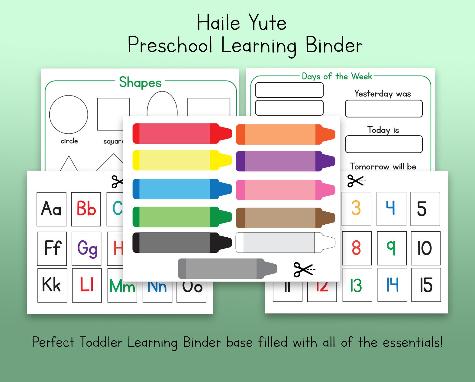 Preschool Learning Binder Printable - Etsy