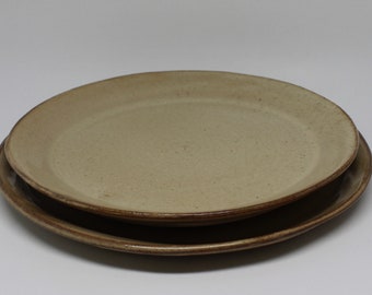 Handgemachte Teller aus Keramik, 2er Set, Keramik