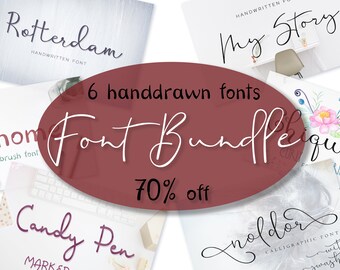 Calligraphy font bundle, Handwritten font, thin modern font, Script font, Handwritten Font Bundle, Font collection, Wedding font