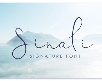 Handwritten font calligraphy, Sinali font, Thin calligraphy logo signature font, Brush script font, Font for invitation