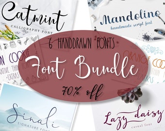 Font bundle, Calligraphy font, Handwritten font, thin modern font, Script font, Handwritten Font Bundle, Font collection, Wedding font