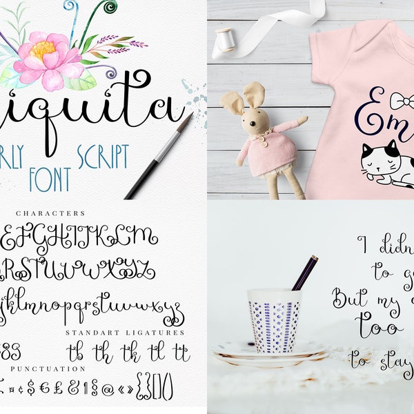 Calligraphy font bundle for Julie