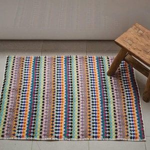 Alfombrilla de baño de algodón turco, alfombra de baño suave, decoración de spa boho, toalla para el suelo