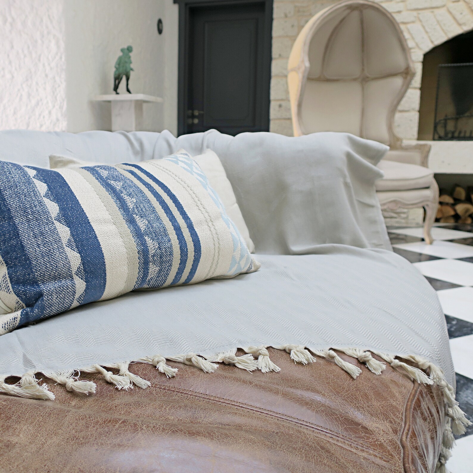 Turkish Throw Blanket 100 Cotton Breathable Soft Rustic Etsy UK