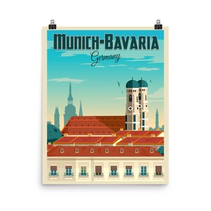 Munich Germany | Travel Poster on Photo Paper