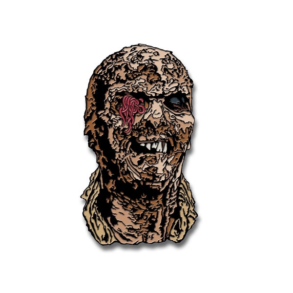 Worm Eyed Zombie Soft Enamel Pin Badge - standard variant