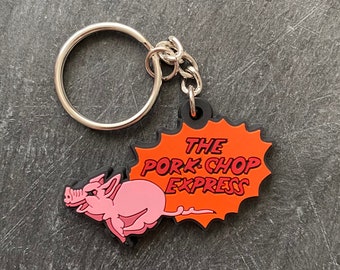 Pork Chop Express PVC keyring