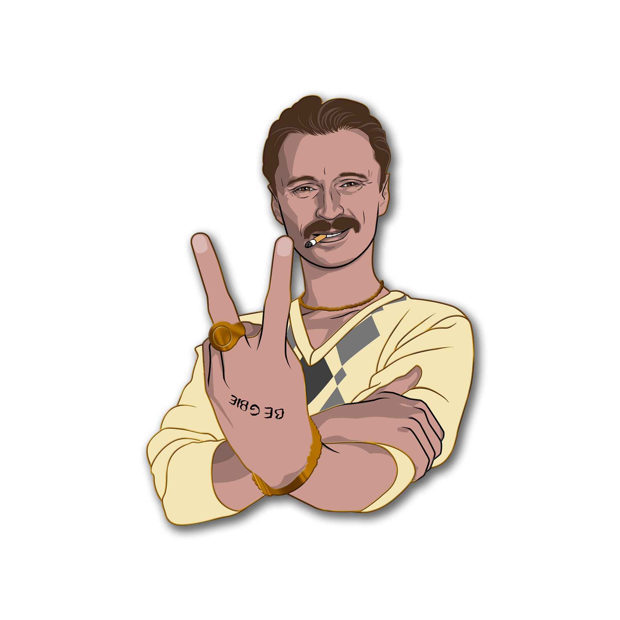 Begbie Hard Enamel Pin Badge With CMYK Print - Etsy