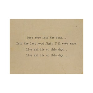 Verbatim &quot;Into the Fray&quot; Fine Art Print