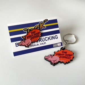 ポークチョップエクスプレスのピンバッジとキーホルダーの割引ダブルパック
