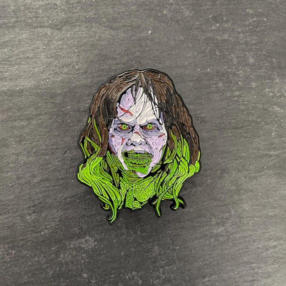 Regan "excellent day for an exorcism" soft enamel pin badge