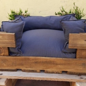 Aangepast hondenbed voor kleine honden, duurzaam hondenbed voor franse bulldog, houten huisdierbedden voor woonkamer, rustiek hondenbed gepersonaliseerd, cadeau voor