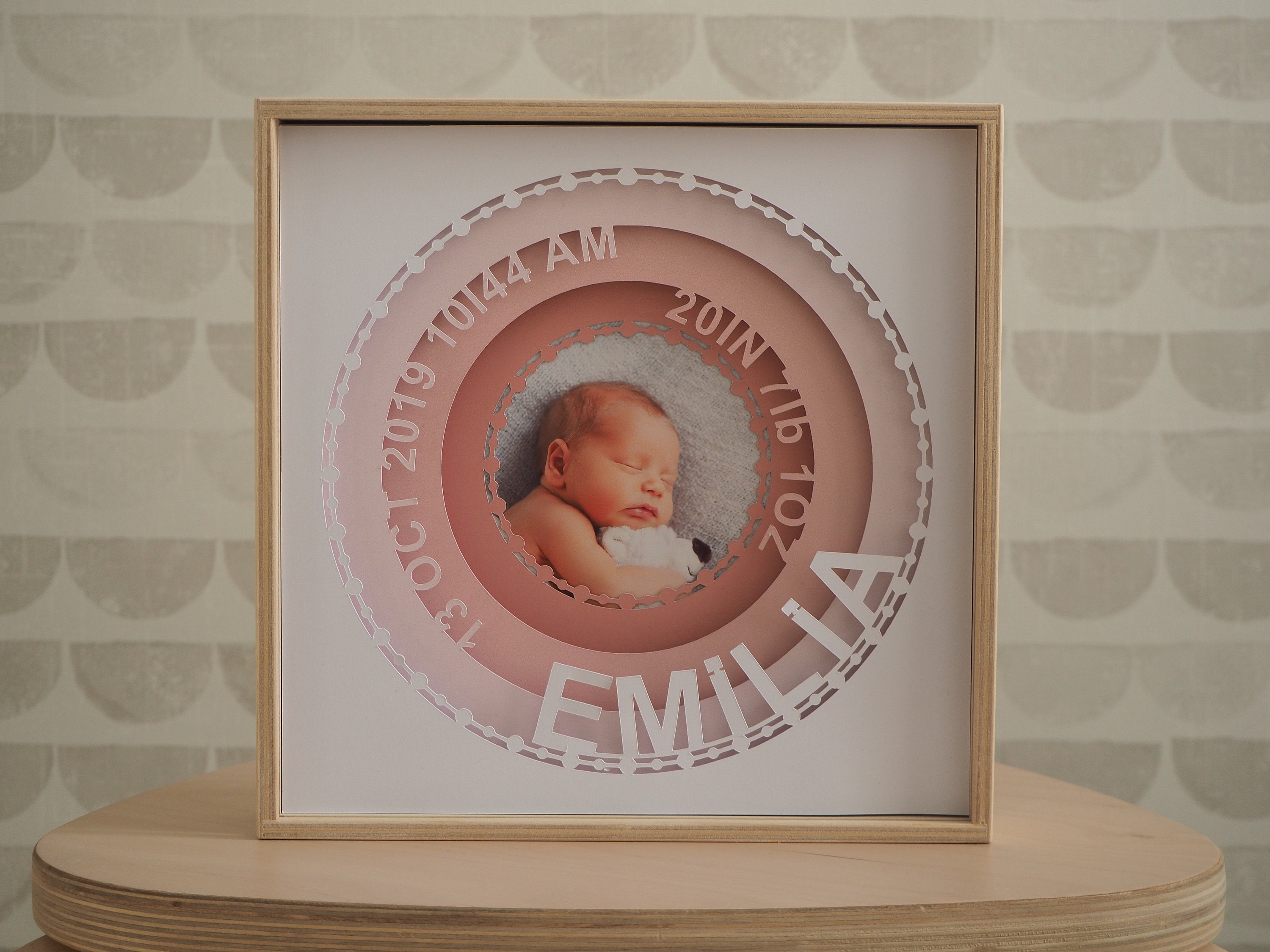 Birth Stats/Birth Announcement Frame/Baby photo frame/baby Etsy