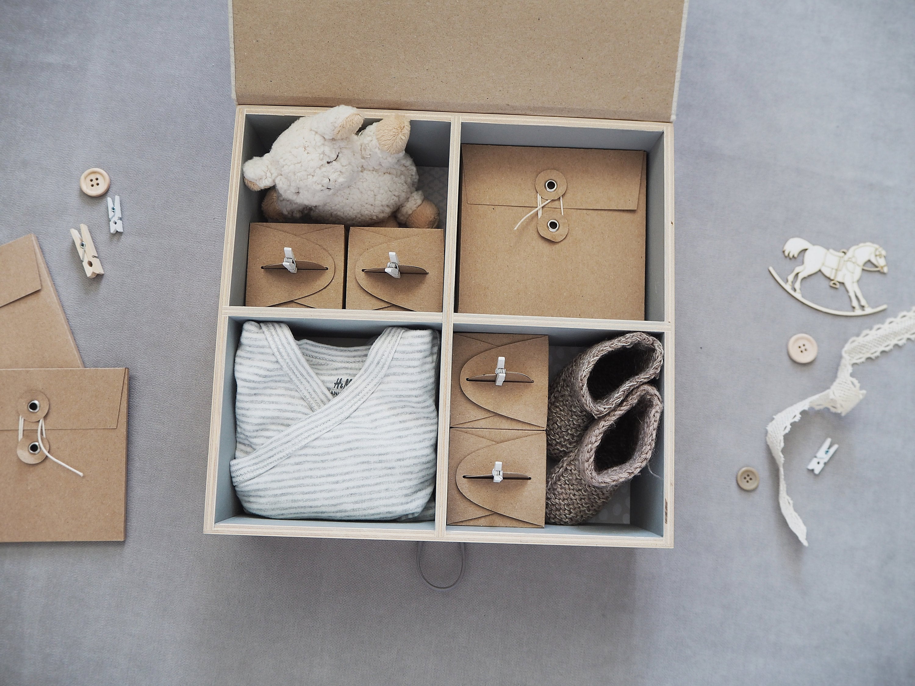 Personalised baby Keepsake box Baby Memory Box Rustic Etsy