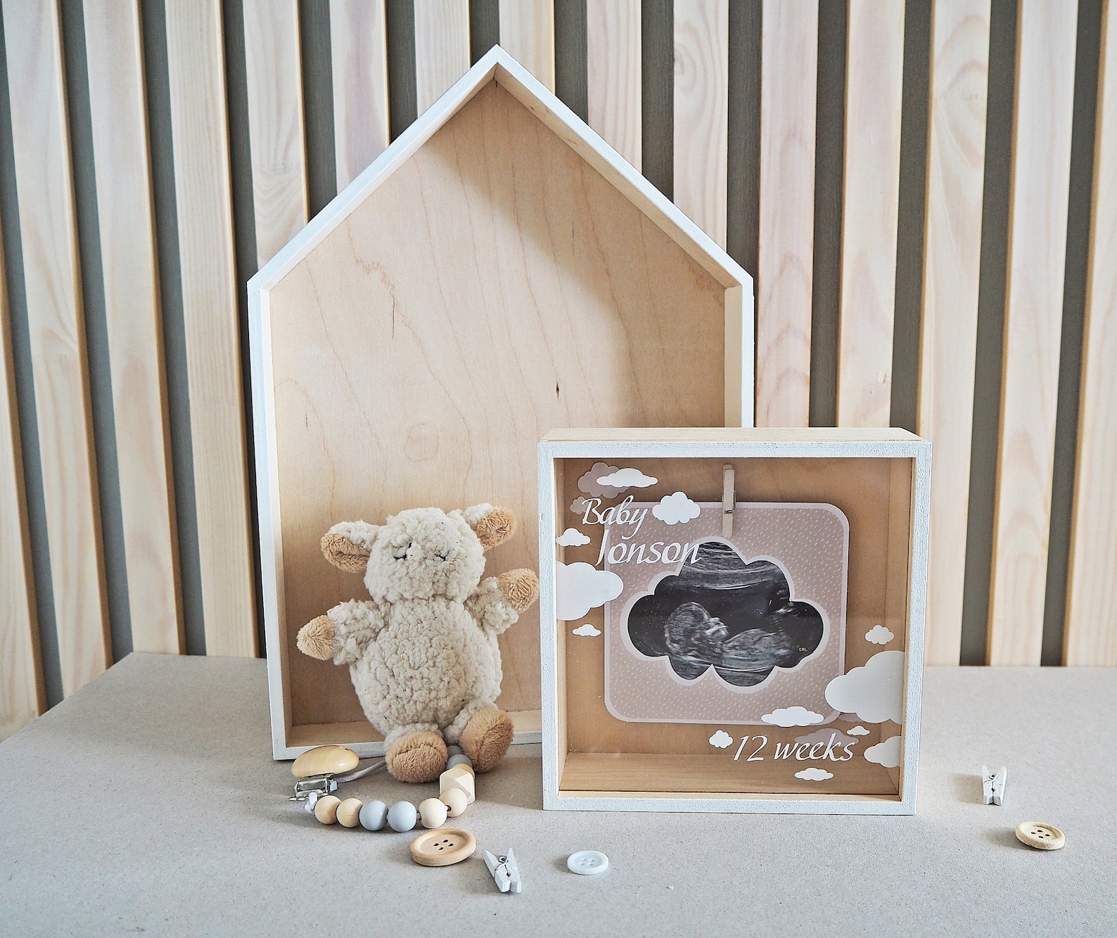 Baby scan photo frame/Shadow box frame/Ultrasound picture Etsy