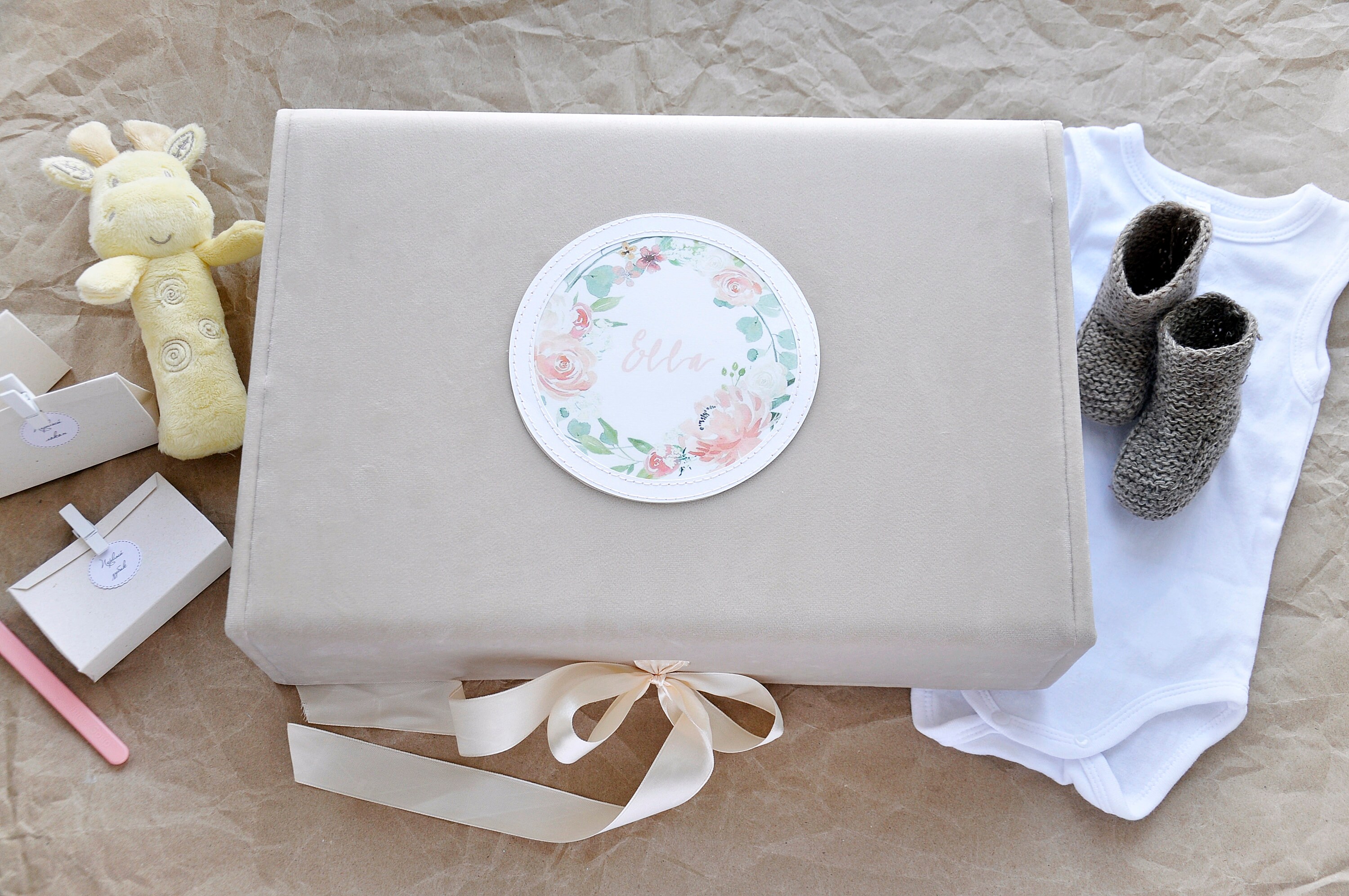 Personalised baby Keepsake box Baby Memory Box Rustic Etsy