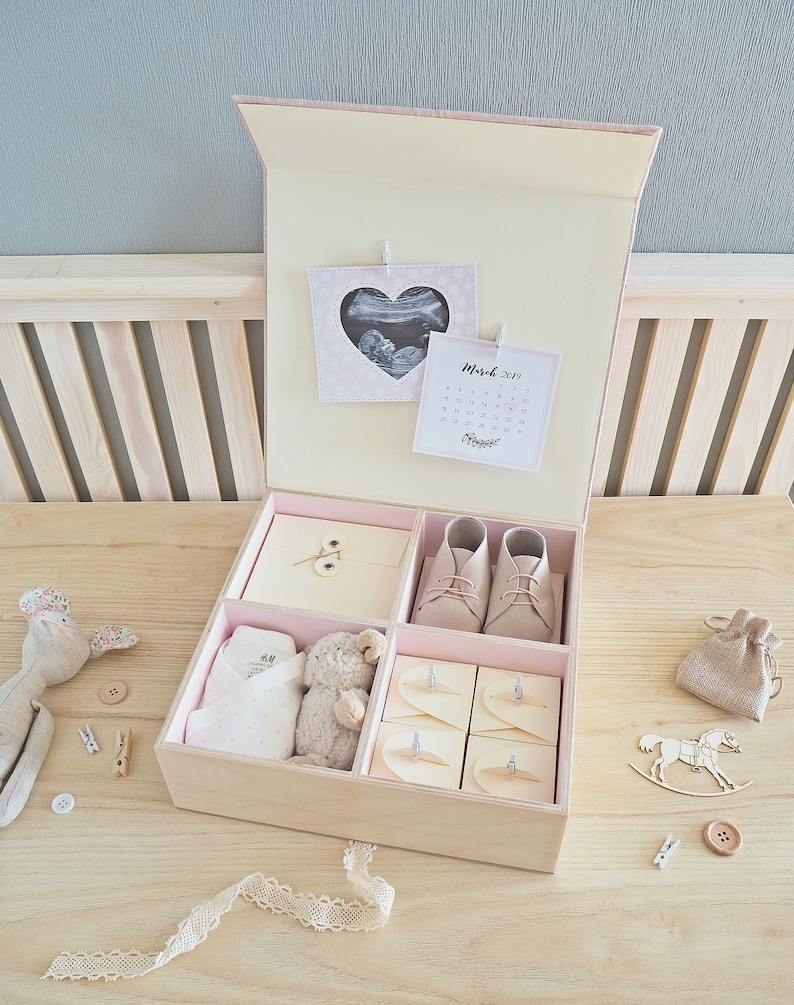 Personalised baby Keepsake box Baby Memory Box Rustic Etsy