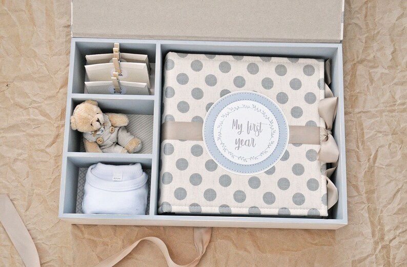 Personalised Baby Memory Keepsake Box Baby Boy Photo Album Etsy