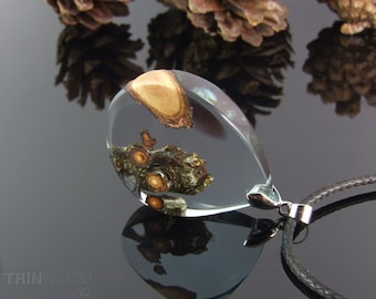 houthars hanger, houten sieraden, geschenk, uniek geschenk, cadeau voor haar, speciale sieraden, hars hanger, verjaardagscadeau