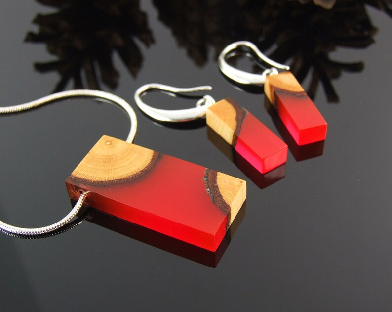 resin jewelry set,Wood Resin Pendant,Resin Earrings,jewellery wooden jewelry set wood resin jewelry set
