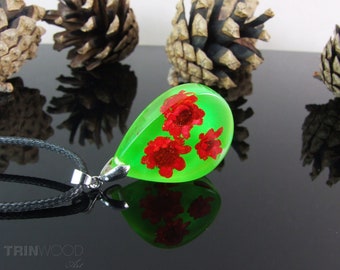 dried flowers,pendant for woman,gift for her