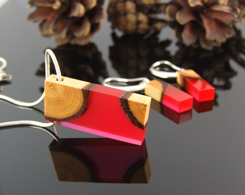 resin jewelry set,Wood Resin Pendant,Resin Earrings,jewellery wooden jewelry set wood resin jewelry set