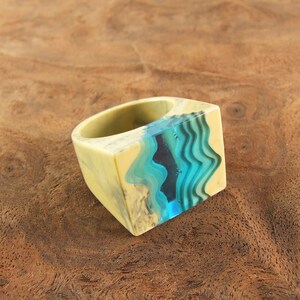 Resin ring,resin jewelry,statement ring,rings for woman,beach jewelry image 3