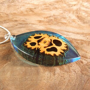 Black walnut resin jewelry Nature art pendant Perfect gift for mom and grandma image 2