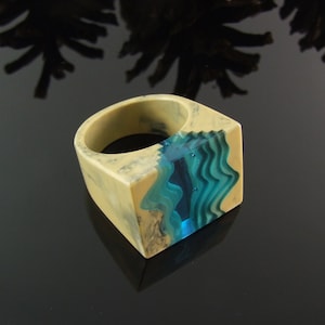 Resin ring,resin jewelry,statement ring,rings for woman,beach jewelry