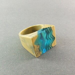 Resin ring,resin jewelry,statement ring,rings for woman,beach jewelry image 2