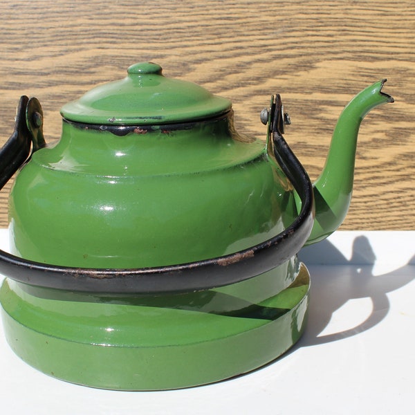 Vintage tea pot; Tea gift; Tea party; Tea pot; Enamelled;Tea cup;Tea time;Pot; Kettle;