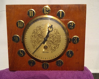 Vintage clock / Wall clock / Wood wall clock /  Clock / Wood clock / Wooden clock / Decorative clock / Unique wall clock / Retro wall clock