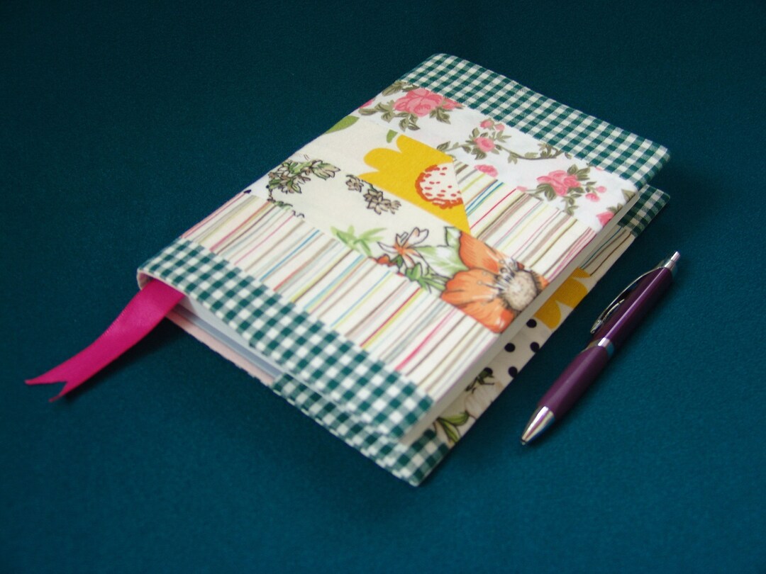 Cloth Book Cover Vintage Patchwork Fabric Book Cover Book Etsy