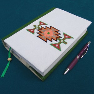 Cloth Book Cover, Traditional Bulgarian Handmade Embroidery, Fabric Book Cover, Book Sleeve, Patchwork