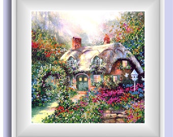 Beading kit Pizza Fun Beaded painting set DIY beadpoint Beadwork kit #A-0429