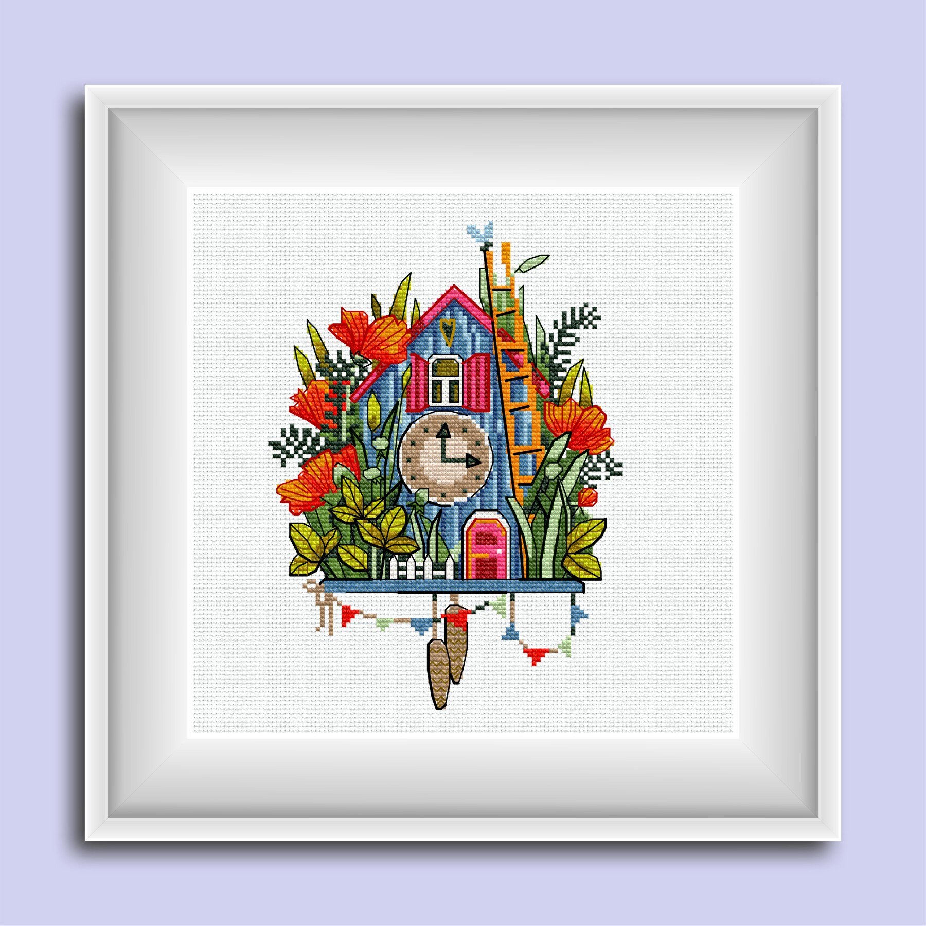 Crossstitch Kit Clock Fancywork Set DIY Needlepoint Etsy