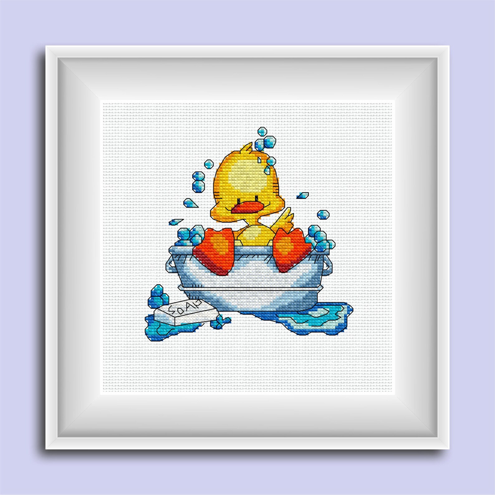 Cross-stitch kit The Bubble Bath Fancywork set DIY needlepoint | Etsy