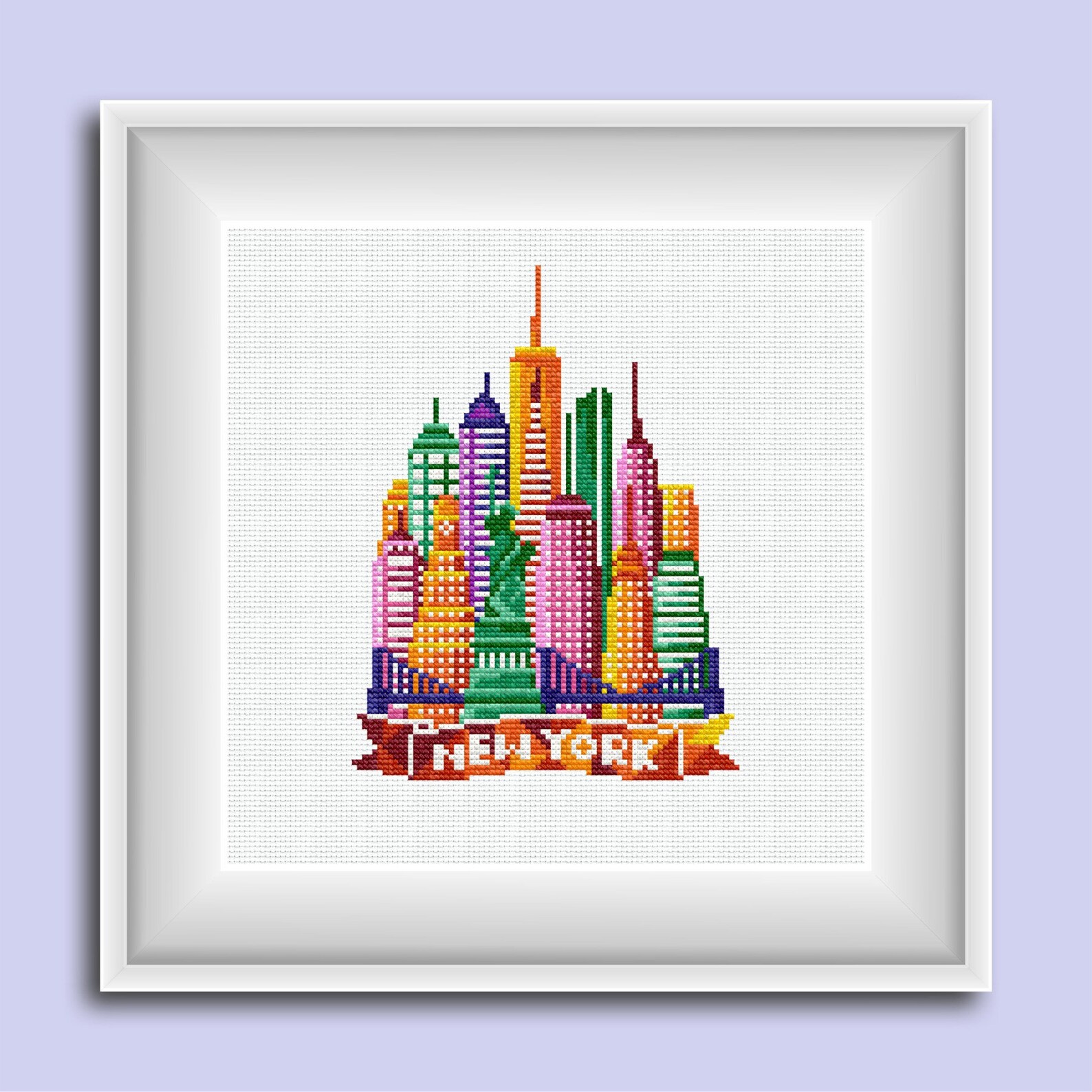 Crossstitch kit New York Fancywork set DIY needlepoint Etsy