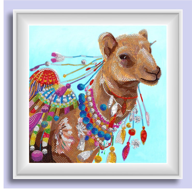 Beading kit Camel Celebration Beaded painting set DIY beadpoint Beadwork kit #A-0431