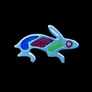 Replica Roman Hare Brooch - Pewter and Enamel