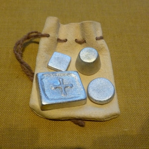 Viking Scale Weight Set of 4 Replicas in Lead Free Pewter, Dublin Ore